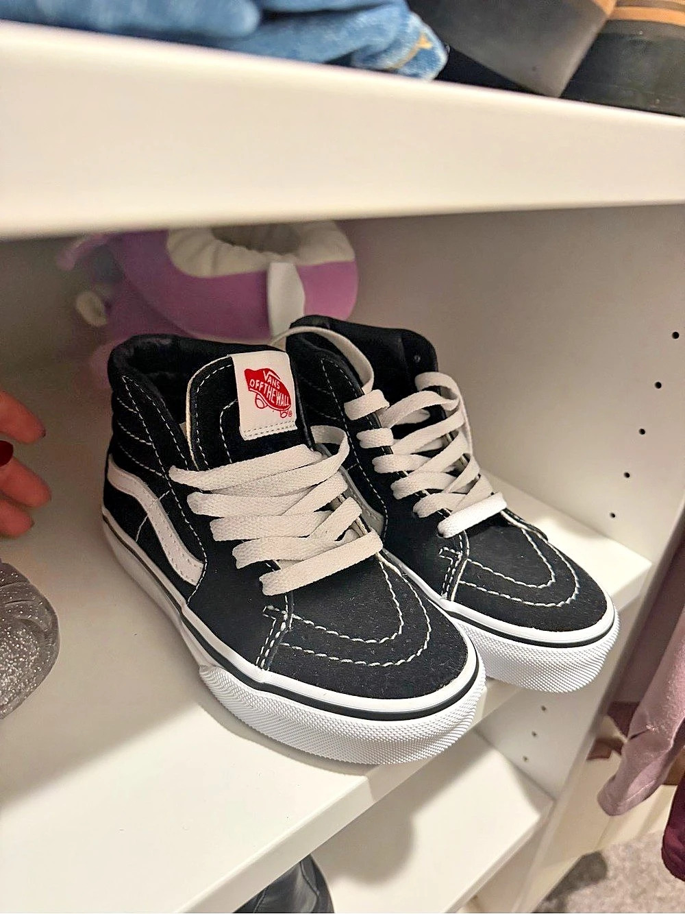 Vans Sk8-Hi Black & White kids US 11
